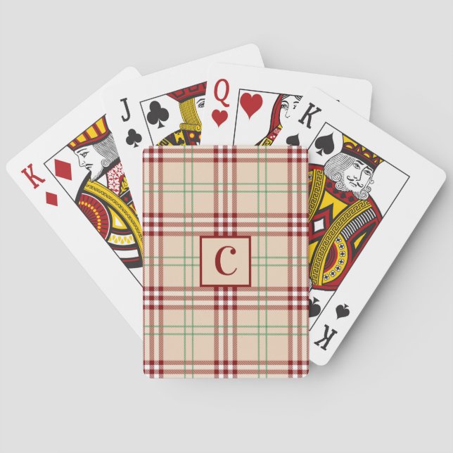 Jeu De Cartes Cartes de lecture Monogramme personnalisées Plaid (dos)