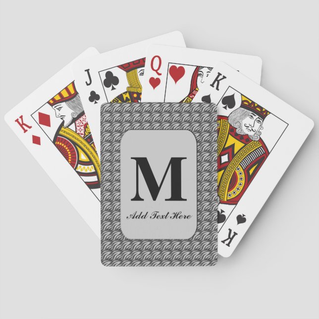 Jeu De Cartes Cartes de lecture monogrammes customisées (dos)