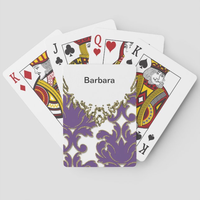 Jeu De Cartes Cartes de lecture personnalisées Damask (dos)