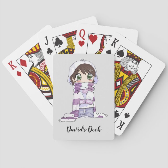 Jeu De Cartes Cartes de lecture personnalisées de l'Anime (dos)
