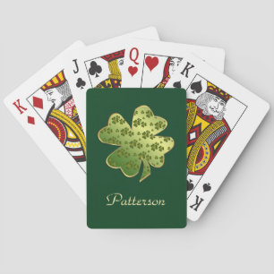 Jeu De Cartes Cartes de lecture personnalisées shamrock Motif