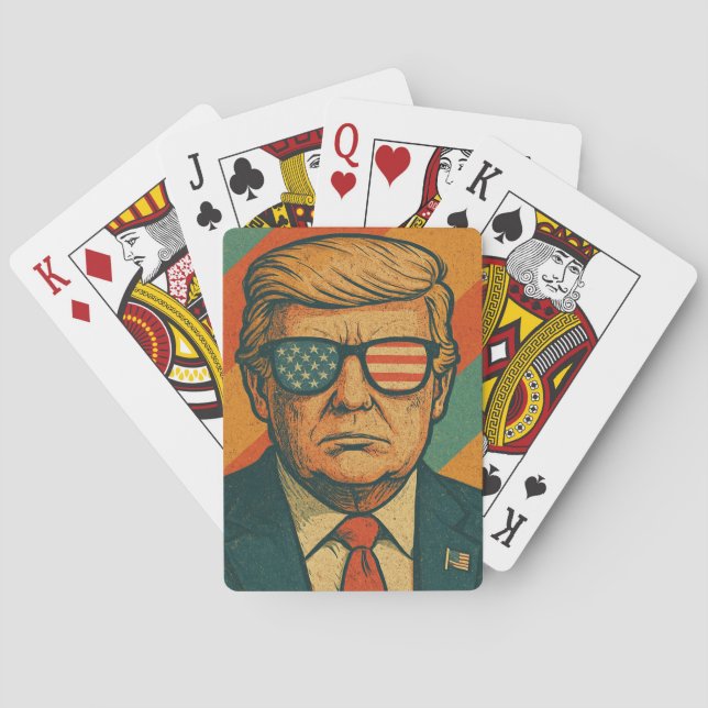 Jeu De Cartes Cartes de lecture Retro Trump (dos)