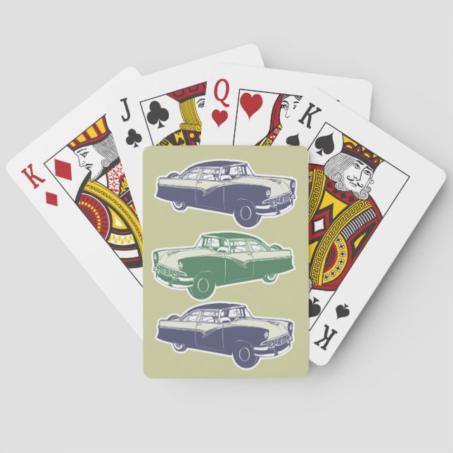 Jeu De Cartes Cartes De Lecture Rétro Voiture (dos)