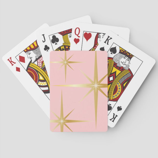 Jeu De Cartes Cartes de lecture roses Retro Starburst (dos)