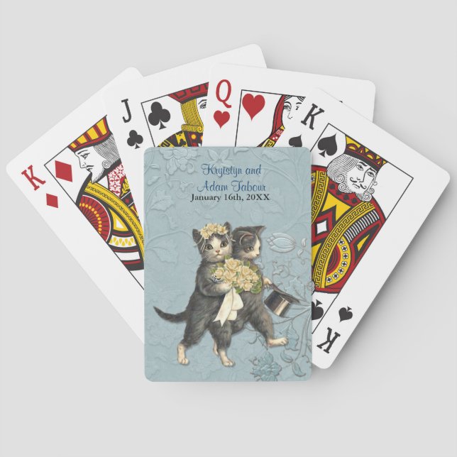 Jeu De Cartes Cartes de mariage pour chats posh (dos)