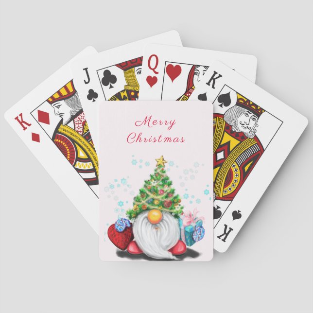 Jeu De Cartes Cartes de Noël Gnome (dos)