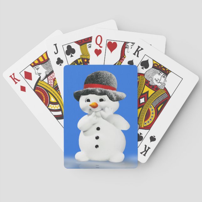 Jeu De Cartes Cartes de Noël Snowmwan (dos)