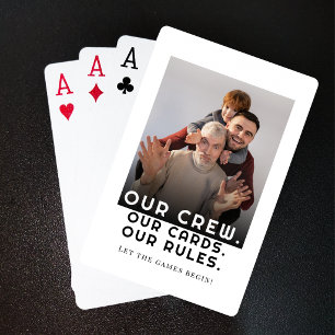 Jeu De Cartes Cartes de photos personnalisées modernes pour fami