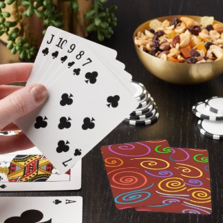 Jeu De Cartes Cartes de poker à motifs de tourbillons arc-en-cie