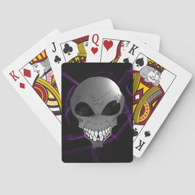 Jeu De Cartes Cartes de poker Alien Gris (dos)
