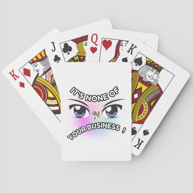 Jeu De Cartes Cartes de Poker : Aucun des vôtres (blanc) (dos)