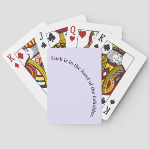 Jeu De Cartes Cartes de poker avec "La chance est I la main du r