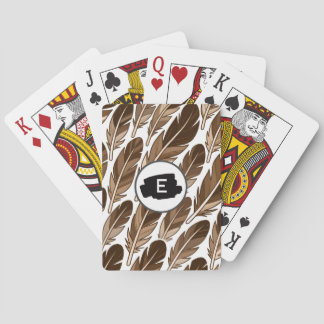 Jeu De Cartes Cartes de Poker Boho - Monogramme personnalisé Bro