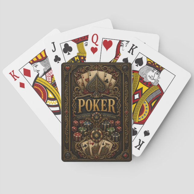 Jeu De Cartes Cartes de poker de luxe pour jouer (dos)