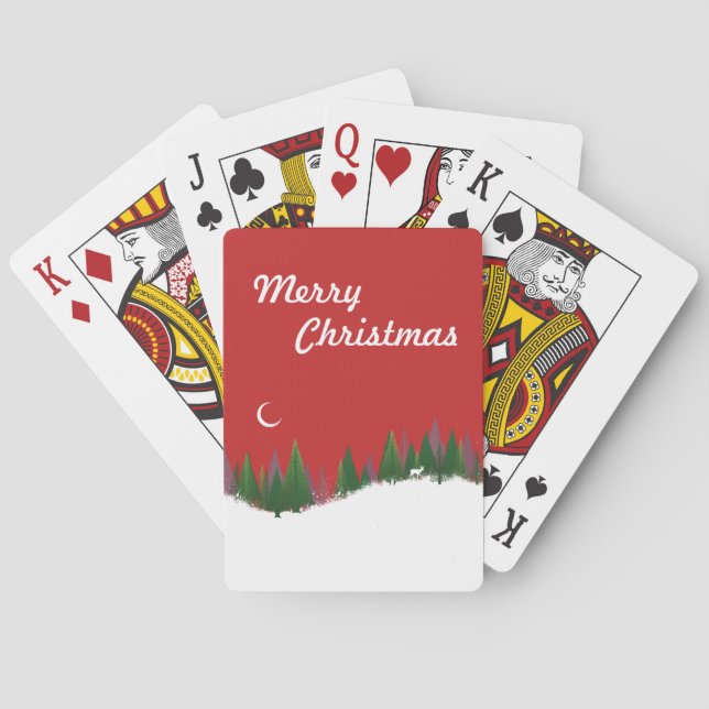 Jeu De Cartes Cartes de Poker de Noël Woods (dos)