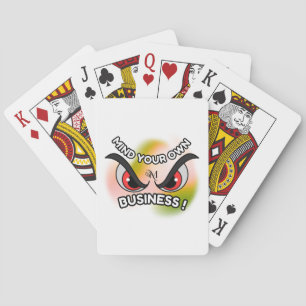 Jeu De Cartes Cartes de Poker : Faites attention à vous (blanc)