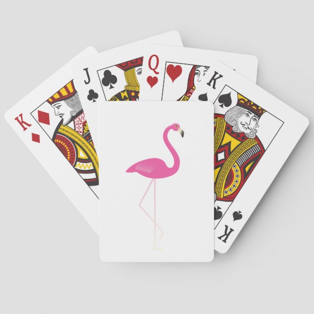 Jeu De Cartes Cartes de Poker Flamant rose Rose (dos)