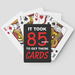 Jeu De Cartes Cartes de poker humoristiques pour 85e anniversair