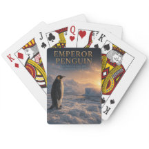 Cartes de poker Manchots Empereurs Glace Antarctiq