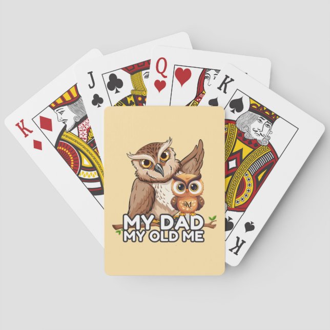 Jeu De Cartes Cartes de Poker : Mon Père Mon Vieux Moi (marron) (dos)