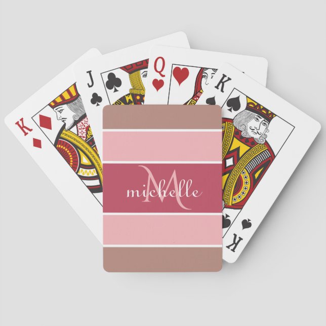 Jeu De Cartes Cartes de poker monogramme personnalisées Motif (dos)
