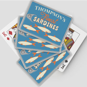 Jeu De Cartes Cartes de poker personnalisées Sardines Poisson en