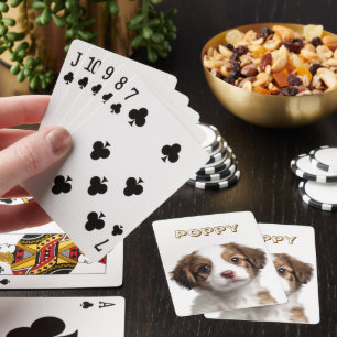 Jeu De Cartes Cartes de poker photo et nom de chien personnalisé