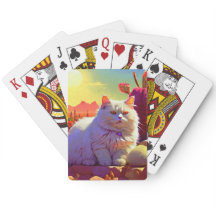 Cartes de poker pour chats mignons et artistiques