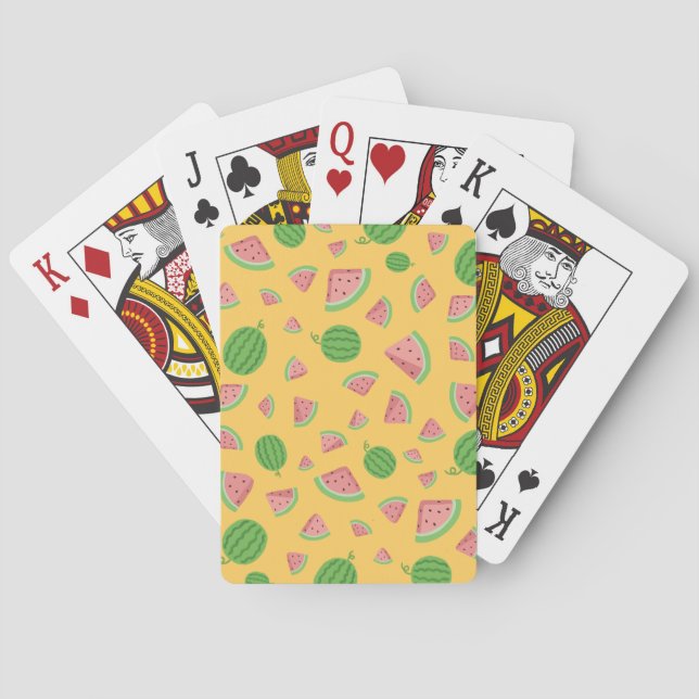 Jeu De Cartes Cartes de poker tranches de pastèque de fruits fra (dos)