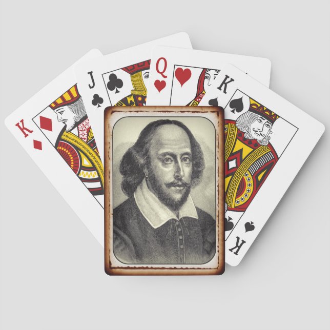 Jeu De Cartes Cartes de portrait de William Shakespeare (dos)