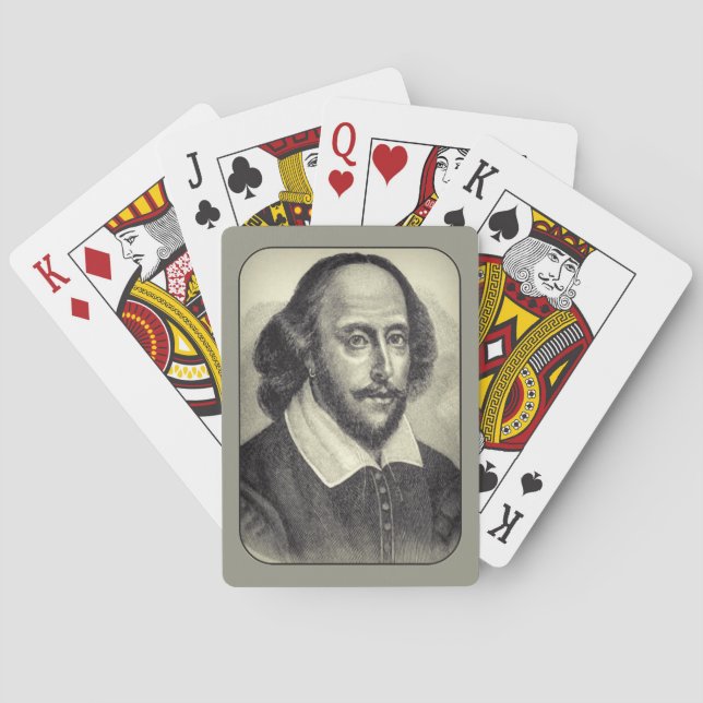 Jeu De Cartes Cartes de portrait de William Shakespeare (dos)