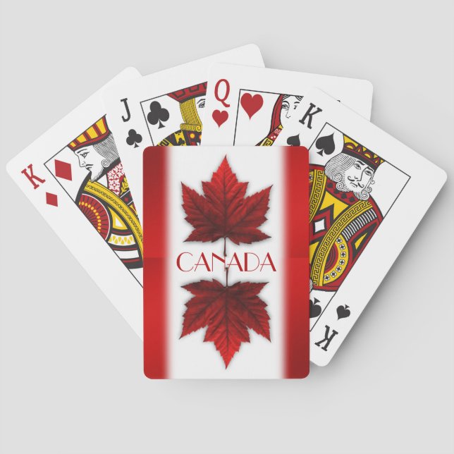 Jeu De Cartes Cartes de souvenir du drapeau du Canada (dos)
