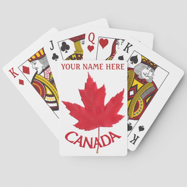 Jeu De Cartes Cartes de souvenir personnalisées Canada (dos)