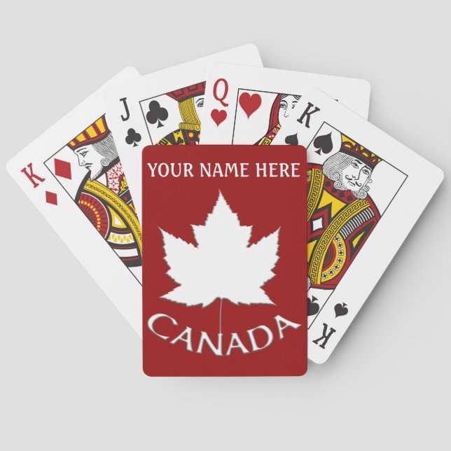 Jeu De Cartes Cartes de souvenir personnalisées Canada (dos)