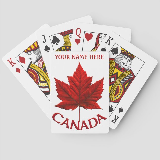Jeu De Cartes Cartes de souvenir personnalisées Canada (dos)