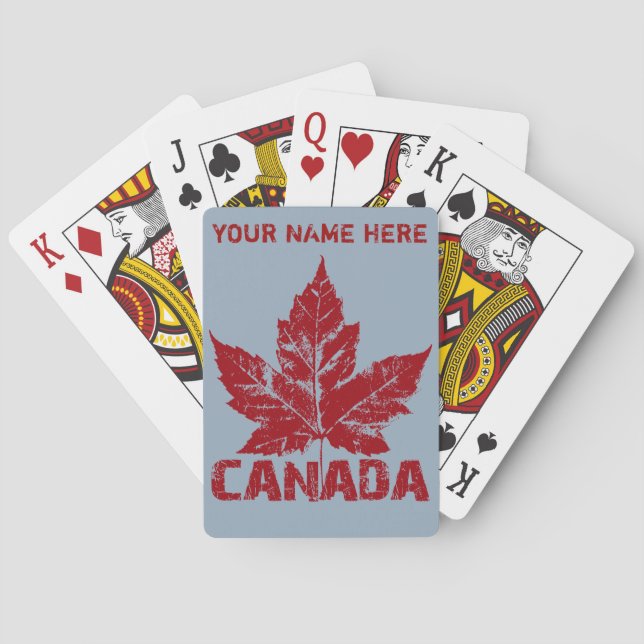 Jeu De Cartes Cartes de souvenir personnalisées Canada (dos)