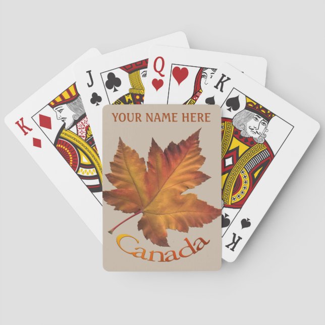 Jeu De Cartes Cartes de souvenir personnalisées Canada (dos)