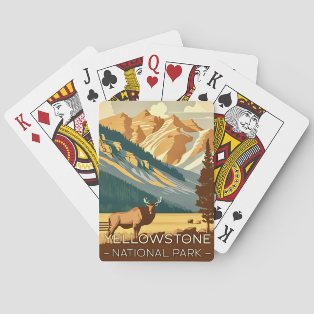 Jeu De Cartes Cartes de voyage Yellowstone (dos)