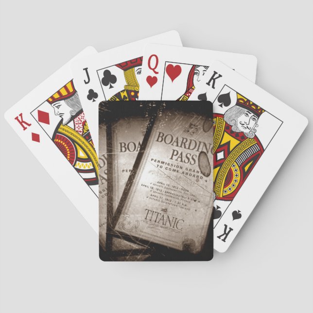 Jeu De Cartes Cartes d'embarquement de RMS Titanic (dos)