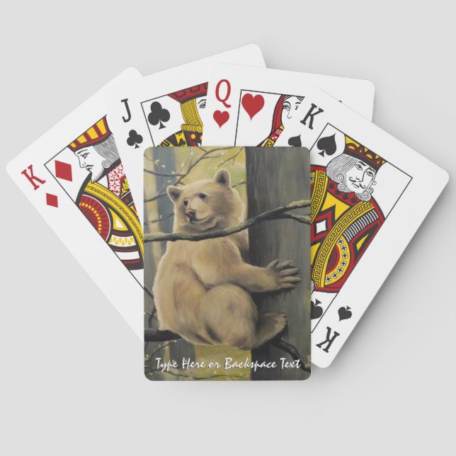 Jeu De Cartes Cartes d'ours Kermode personnalisées Cartes de lec (dos)