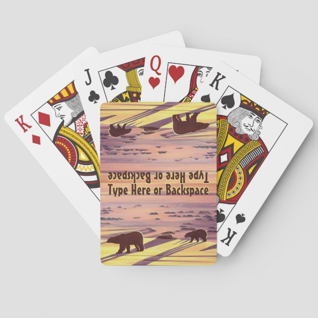 Jeu De Cartes Cartes d'ours polaires Cartes personnalisées de je (dos)