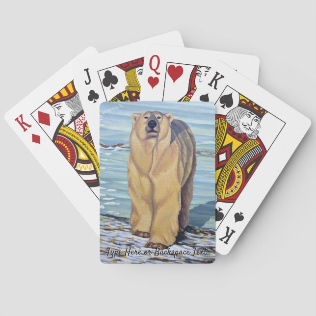Jeu De Cartes Cartes d'ours polaires Cartes personnalisées de je (dos)