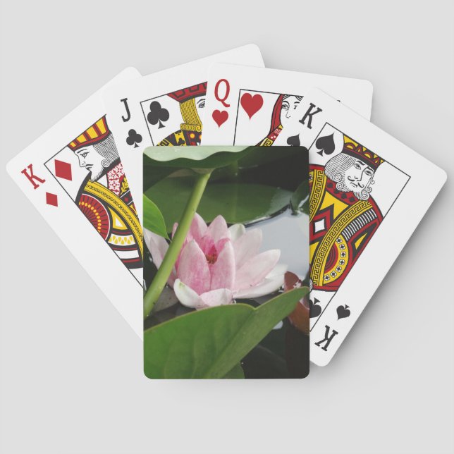 Jeu De Cartes Cartes Fleur Lotus Rose (dos)