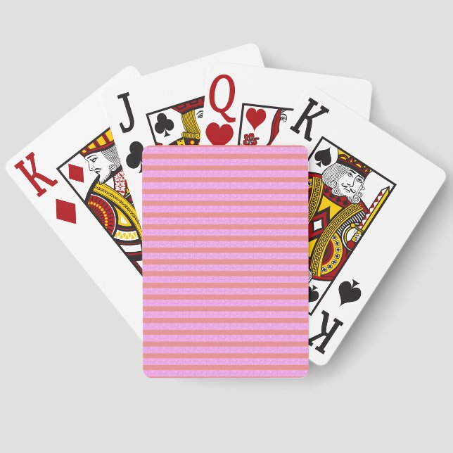 Jeu De Cartes Cartes Jumbo à bande rose (Verso)