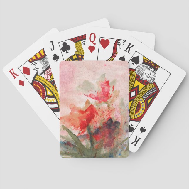 Jeu De Cartes cartes papillons roses (dos)
