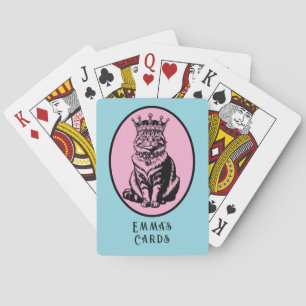 Jeu De Cartes Cartes personnalisées de la Reine de Cœur Chat
