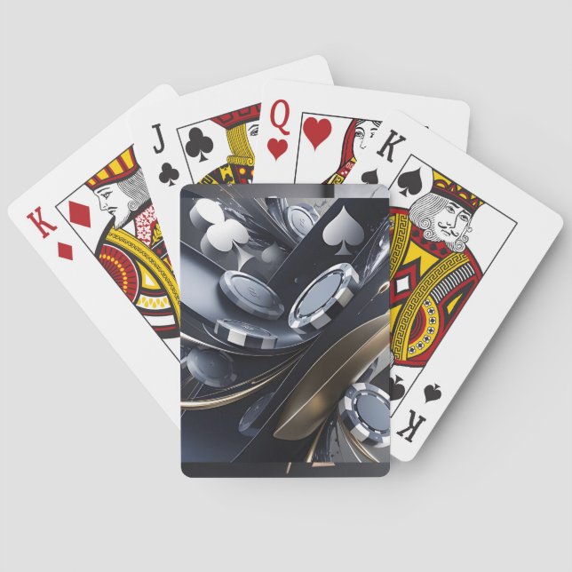 JEU DE CARTES CARTES POKER ABSTRAC (dos)