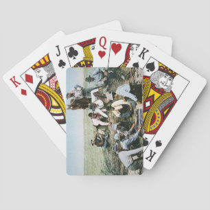Jeu De Cartes Cartes postales des cowboys gambling shooting crap