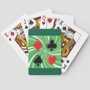 Jeu De Cartes Cartes Rétro Couleurs Vives Rouge et Noir