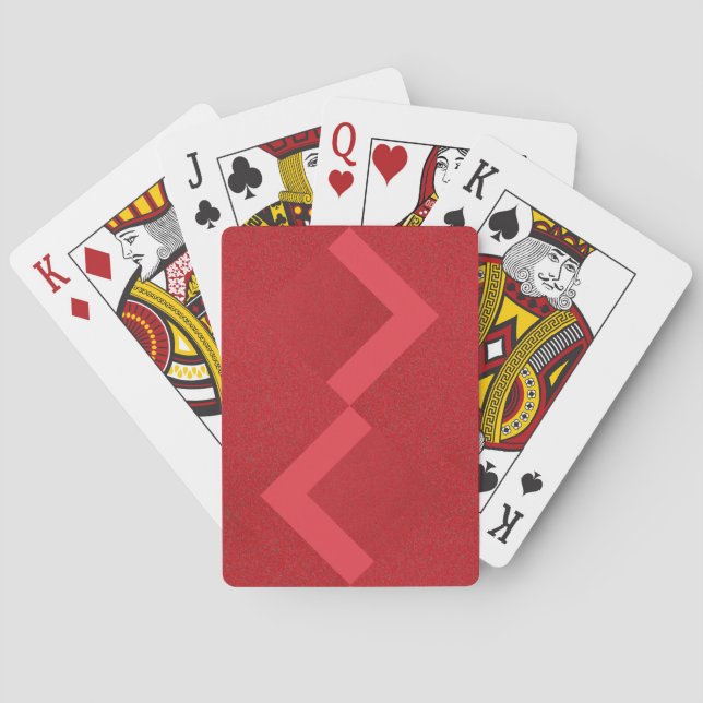 Jeu De Cartes Cartes rouges à tomates Double Zigzag - personnali (dos)